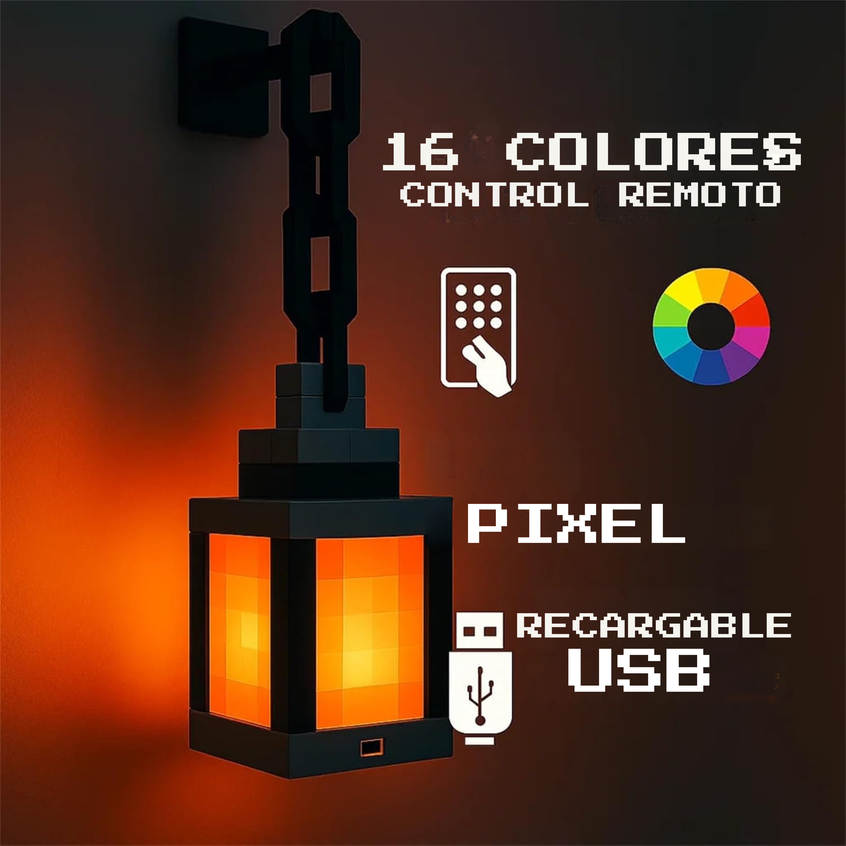 Linterna de luz nocturna LED estilo MC